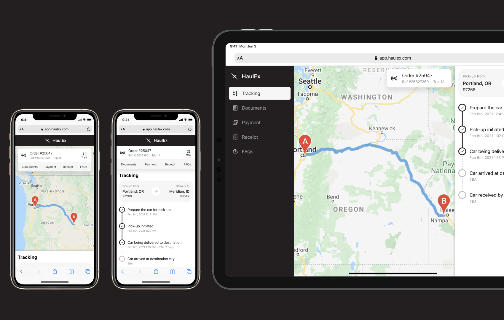 Vehicle Delivery Service